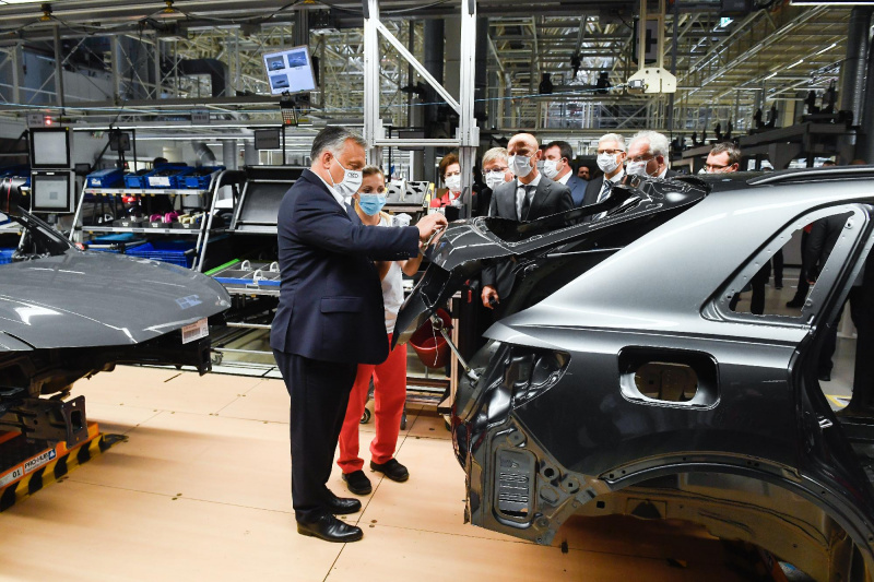 Orbán Viktor látogatása a győri Audi-gyárban 