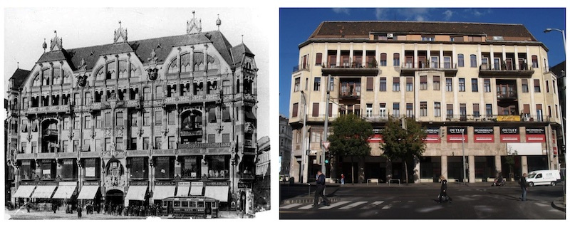 A Grünwald-ház 1910 körül és 2011-ben