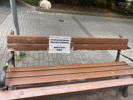 Ezúttal barnára festették a ferencvárosi padot