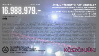 Már 17 millió forint gyűlt össze az Átrium színháznak