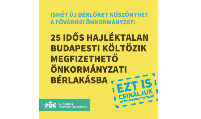 25 idős, korábban hajléktalan ember költözhet önkormányzati bérlakásba Budapesten