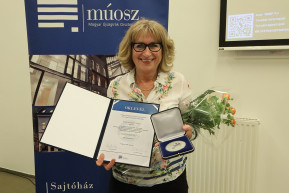 Európánkért díjat kapott a MÚOSZ-tól kollégánk, Csernyánszky Judit
