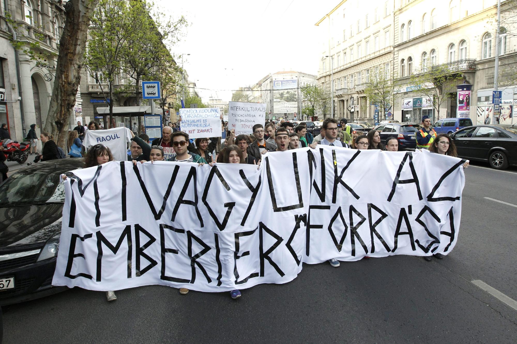 Hallgatói demonstráció Budapesten