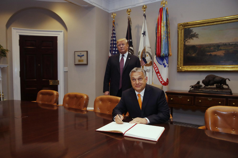 Donald Trump és Orbán Viktor találkozója Washingtonban