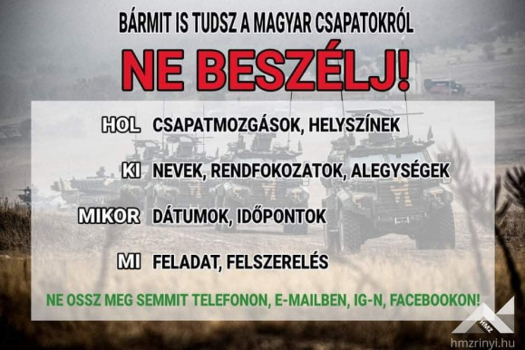 Magyar Honvédség: Ne beszélj!