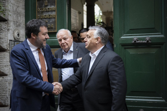 Ha már Rómában járt, Orbán Salvinivel is találkozott