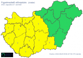 A póttűzijáték napjára is figyelmeztetést adott ki az OMSZ