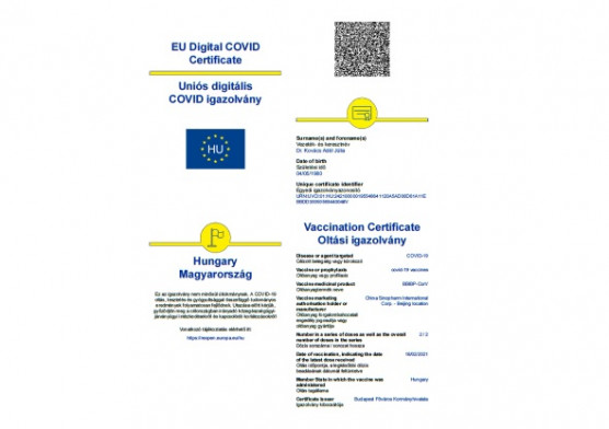 Mától érhető el az uniós oltási igazolás - Tudnivalók