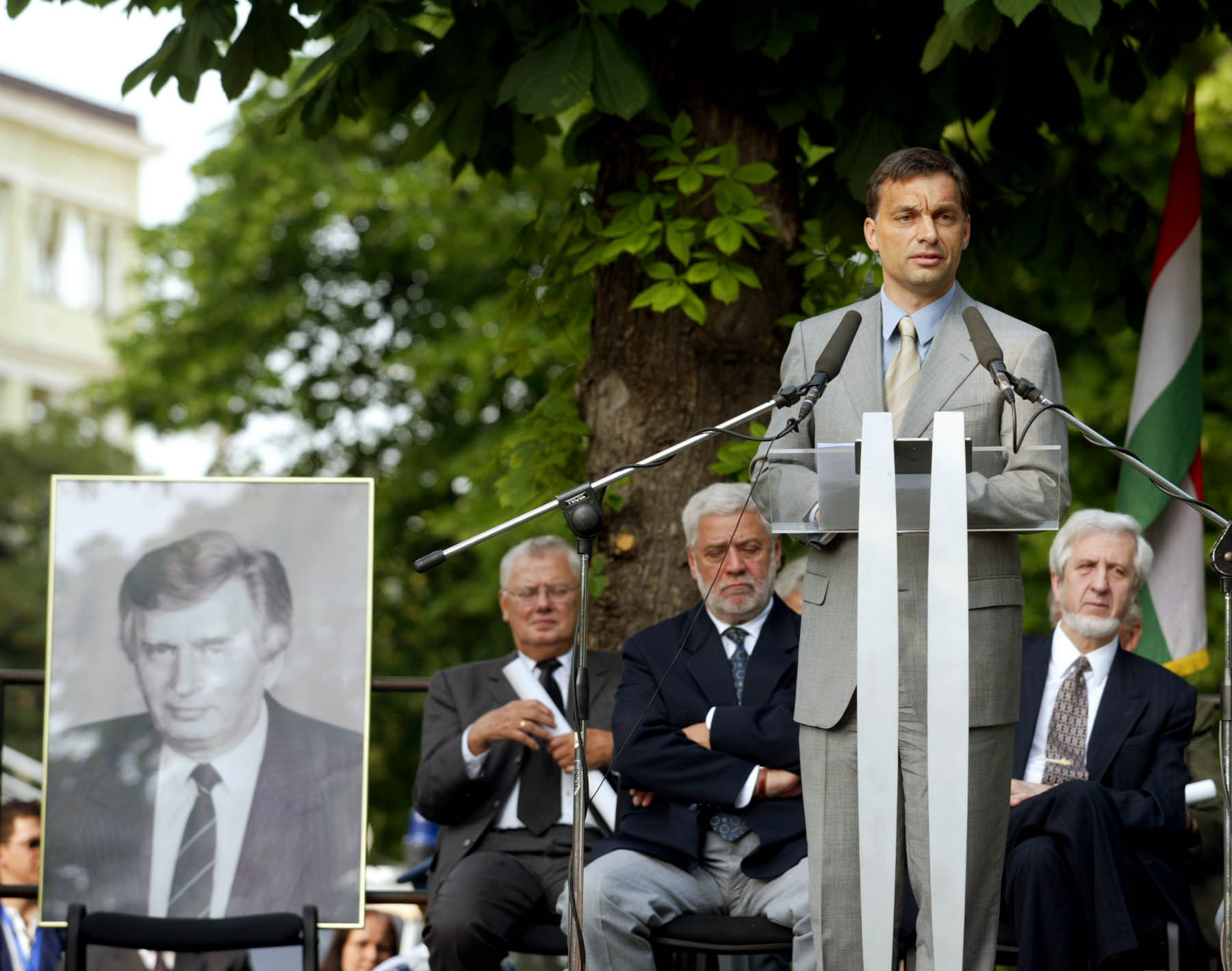 Orbán Antall Antall-emlékművet avattak Balatonfüreden