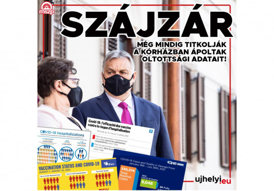 Nem válaszolt a kormány, Ujhelyi eljárást indít a covid-betegek oltottsági adatainak nyilvánosságáért