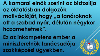 Kiakadtak a tűzoltók és a tanárok Parragh László szövegén