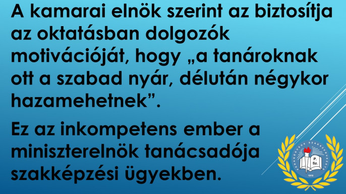 Kiakadtak a tűzoltók és a tanárok Parragh László szövegén