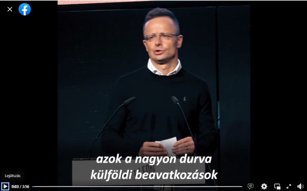 Szijjártó: Külföldről nagyon durva beavatkozások várhatók a magyar választásba