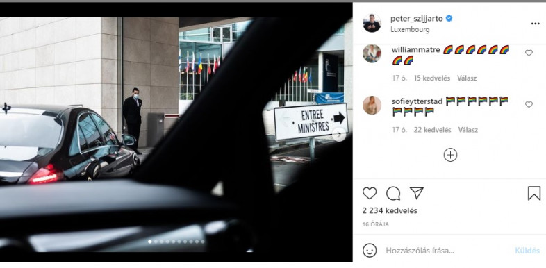 Szijjártó egyik insta-bejegyzése szivárványba borult, Orbán posztjait sem kímélik a kommentelők