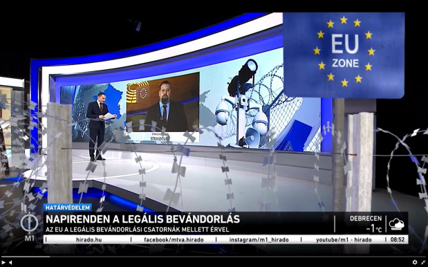 Virtuális szögesdrót védi a köztévé stúdióját az illegális bevándorlóktól