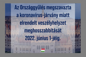 Parlament: 2022 nyaráig marad a vészhelyzet
