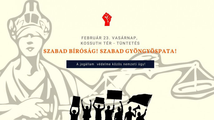 Több ezren tüntettek Gyöngyöspata miatt a Kossuth téren