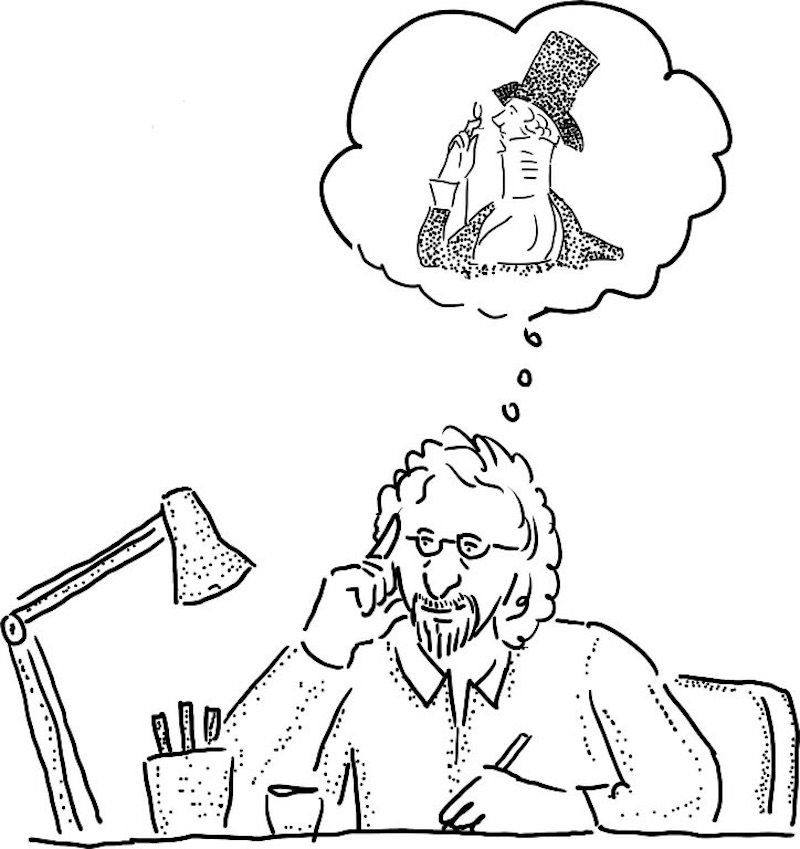 Mankoff karikatúrája saját magáról