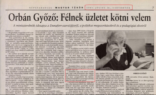 Hadházy: Lebuktatta magát Orbán apja