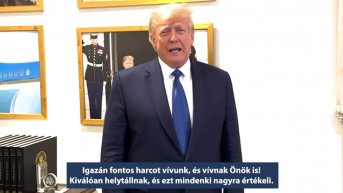 Trump nem jött Orbánhoz, csak egy nyúlfarknyi videót küldött