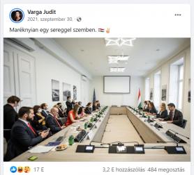 Brüsszeli jelentéskészítő: Varga Judit kirak egy képet, ami nem igaz