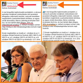 Inflációkövetőnek nevezte Szolnok polgármestere a parkolási díjak emelését, majd módosított bejegyzésén