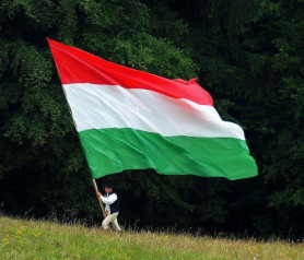 Magyar zászlókkal köszöntötték Georgia Melonit Belgrádban