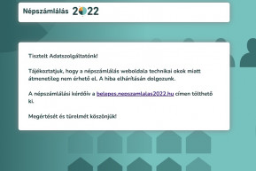 Ismét lehalt a népszámlálás weboldala