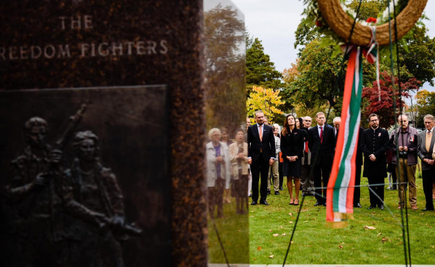 Varga Judit az 56-os megemlékezésen: Békét akarunk! 