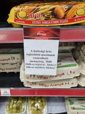 Egy CBA-ban legfeljebb 30 tojást lehet venni