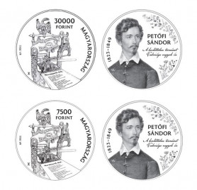 Petőfi kerül a 30 ezer forintos emlékéremre