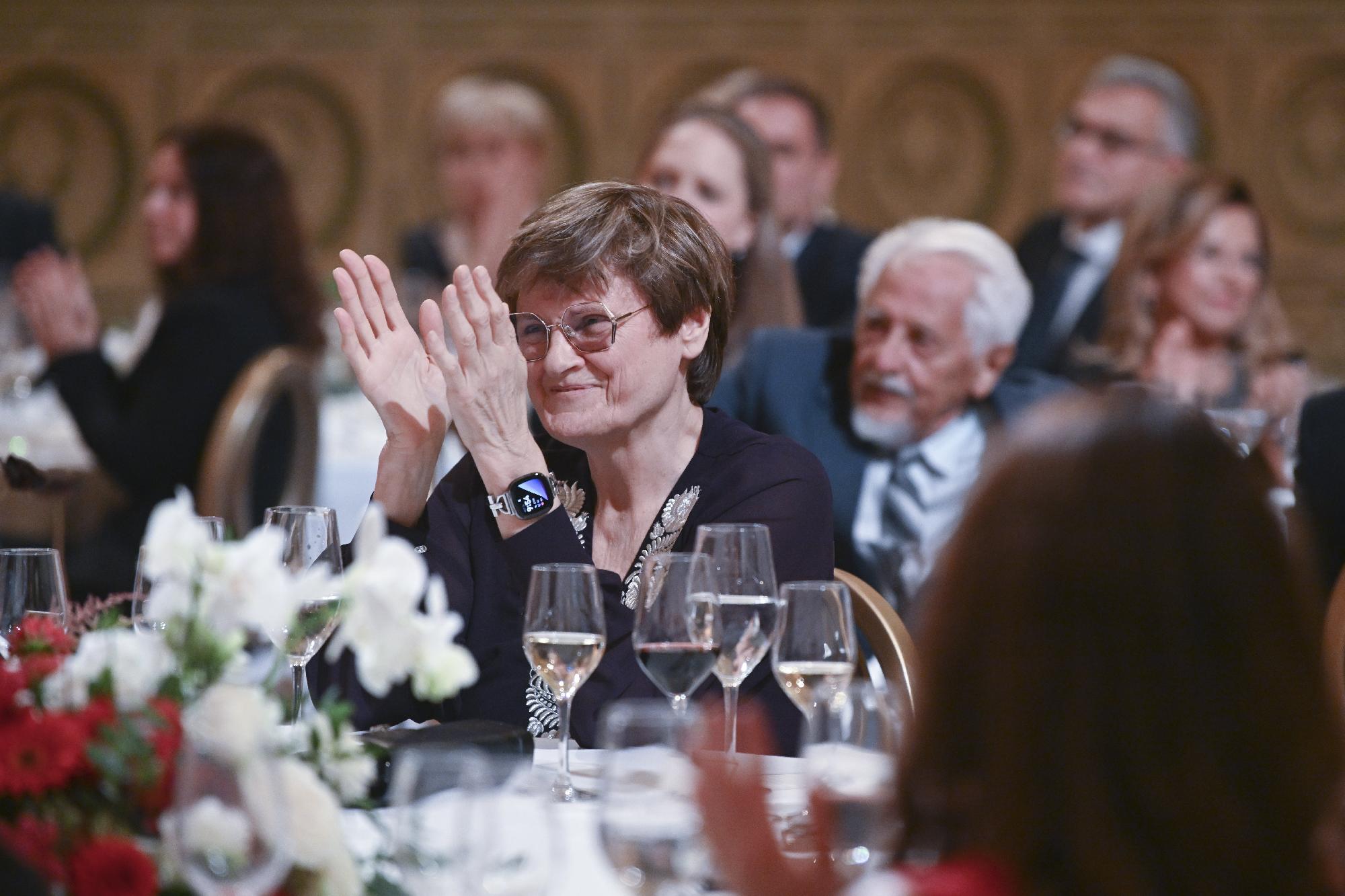 Nobel-díj - Novák Katalin díszvacsorája a díjazottak tiszte