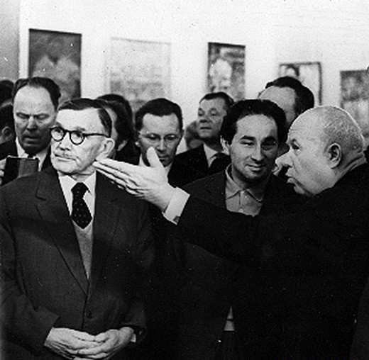 Hruscsov 1962-ben a Manézsban