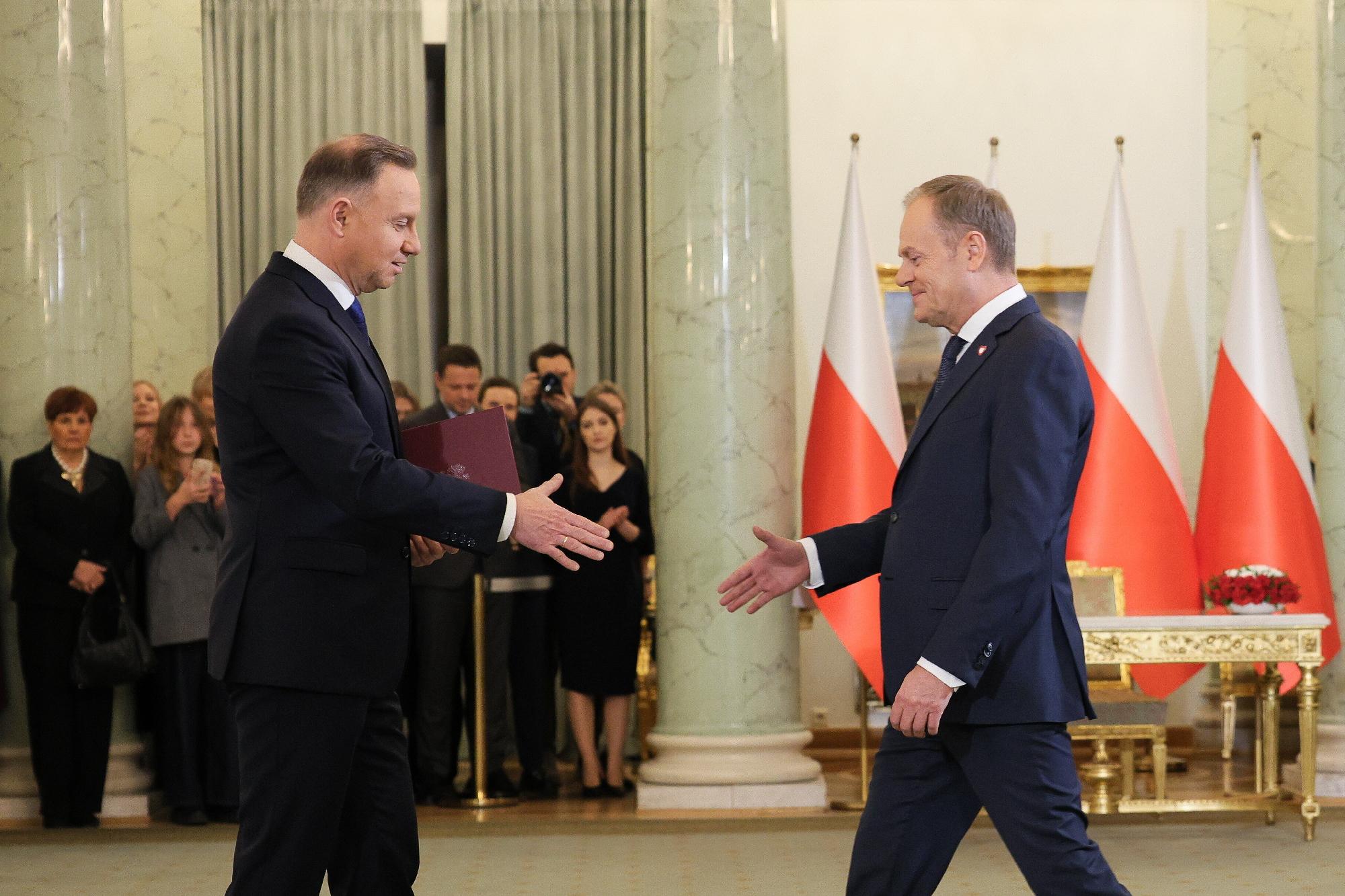 Az új kormány beiktatása Lengyelországban