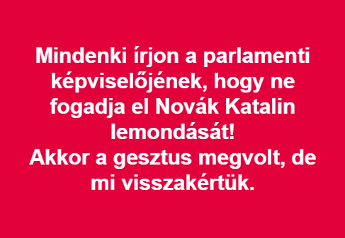 Az elnöki tanácsadó biztatja a fideszeseket: írjanak a képviselőjüknek, hogy ne fogadják el Novák lemondását