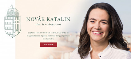 A hivatalos honlapon még Novák a köztársasági elnök