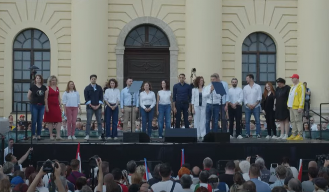 Magyar Péter Debrecenben: 