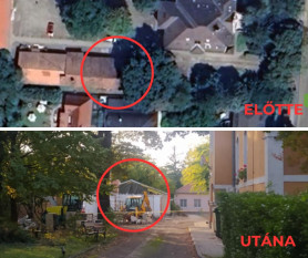 Mint a mesében, az épületnek nyoma veszett