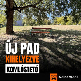 Az egyik miskolci képviselő büszkeségtől eltelve tudatta, hogy sikeresen kihelyezett egy padot