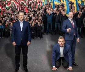 Rövid pórázra kötött kutyaként ábrázolják Magyar Pétert a megyei kormánylapokban