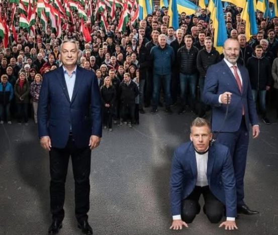 Rövid pórázra kötött kutyaként ábrázolják Magyar Pétert a megyei kormánylapokban