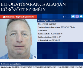 Nemzetközi elfogatóparancsot adtak ki Fürst György ellen