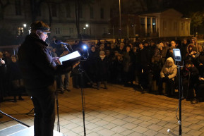 A 100 éves magyar rádiózásra emlékeztek a Pollack Mihály téren 