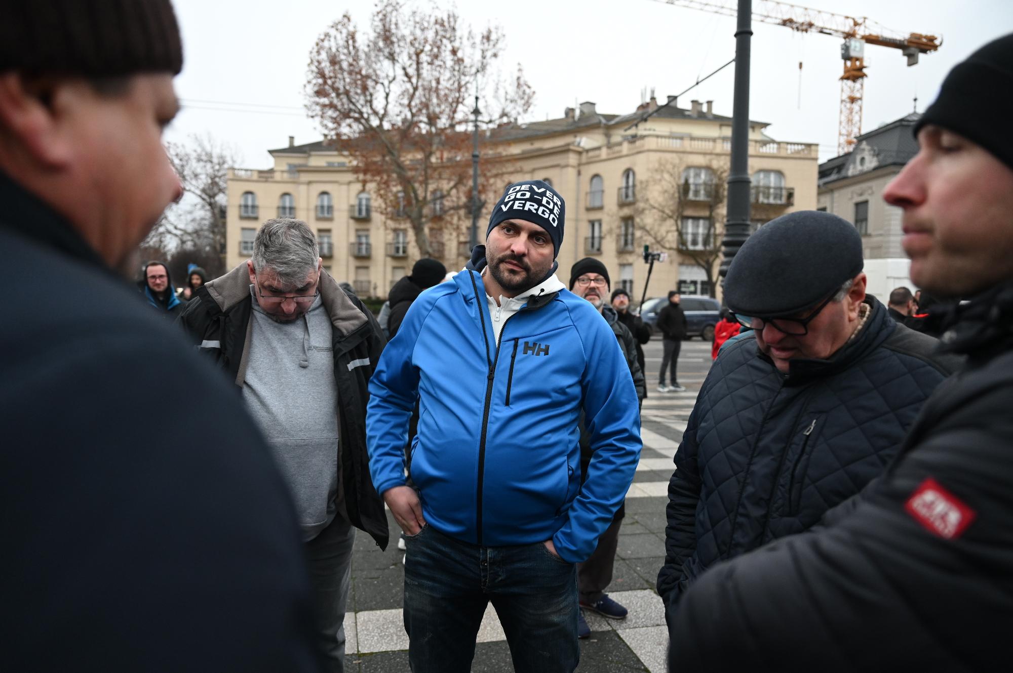 Kamionos tüntetés a fővárosban