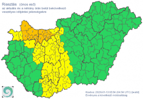 Ónos eső miatt adott ki riasztást a Hungaromet