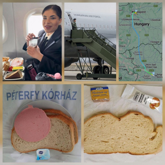 A Tisza politikusa összehasonlította Szijjártóék repülős menüjét a kórházi reggelivel