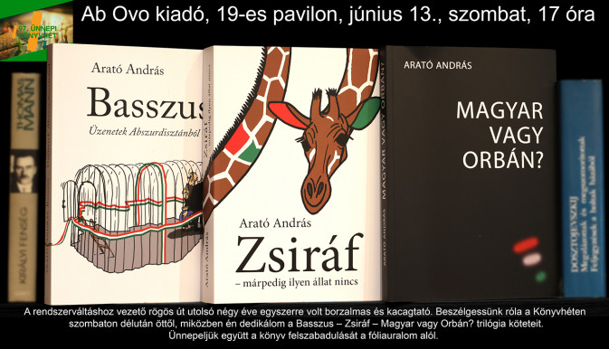 Arató András dedikál az Ünnepi Könyvhéten: Ünnepeljük együtt a könyv felszabadulását a fóliauralom alól!