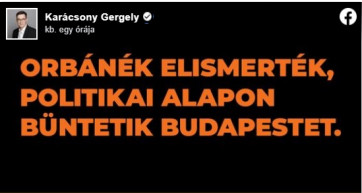 A kormány szerint Karácsony miatt kaptak csak a fideszes kerületek pénzt, Karácsony szerint ez régi kommunista trükk