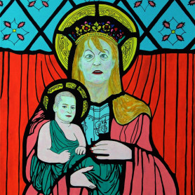 Kitiltaná drMáriás Schmidt Szűz Mária-képét egy KDNP-s képviselő a XVIII. kerületben