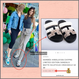 Elment a tyúk a piacra, csip-csip-csóka, vett magának egy pár papucsot, csip-csip-csóka - Sarka Kata lábbelije 4 millióba került